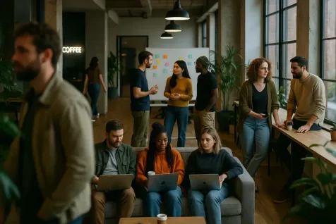 Illustration equipe tech accompagnee